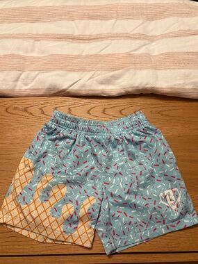 Kids Blue Ice Cream Sprinkles Shorts